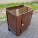 Art Deco bedside table in glossy dark oak