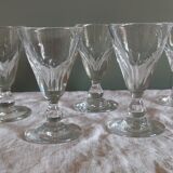 Set of 6 Louis Philippe wine glasses XIXth