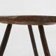 French Brutalist Oak Tripot Stool, ca 1850