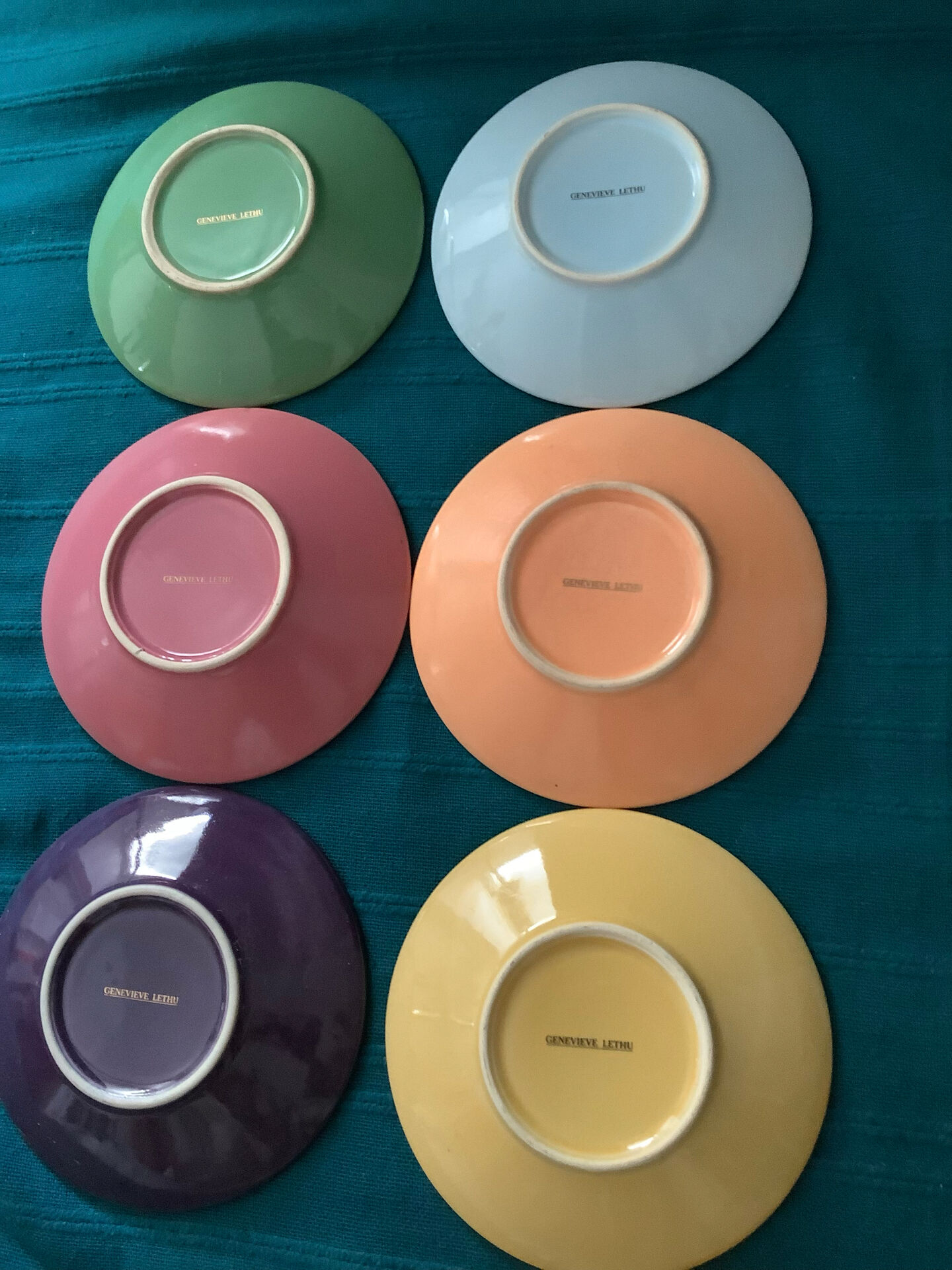 6Tasses + 6 Soucoupes Geneviève Lethu