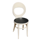 Baumann white seagull chair with black leatherette