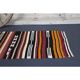 Vintage Turkish Oushak Handmade Wool Cotton White Kilim Runner Rug 60x295