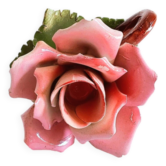 Bougeoir Capidomonte ’’Rose’’
