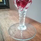 Red vase with gold decoration