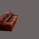 Roche Bobois Set – Patinated cognac leather – 1980s design