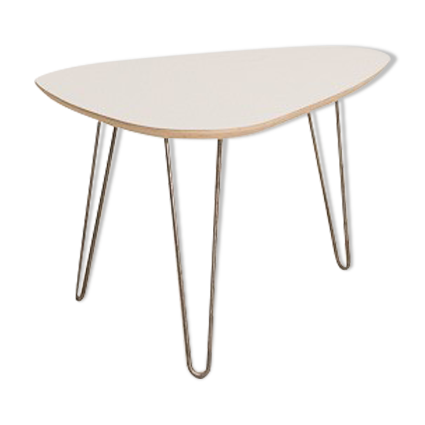 Coffee table classic format light gray laminate (95x63cm)