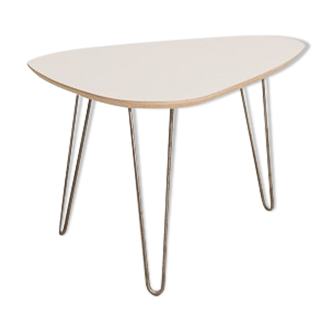 Table basse format classique stratifié gris clair (95x63cm)