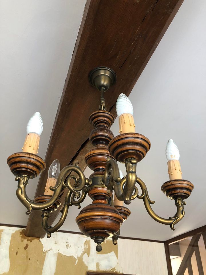 Vintage 5-spoke chandeliers