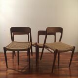 No.75 chairs & table by Niels Otto Muller for J.L. Mollers, 1950s
