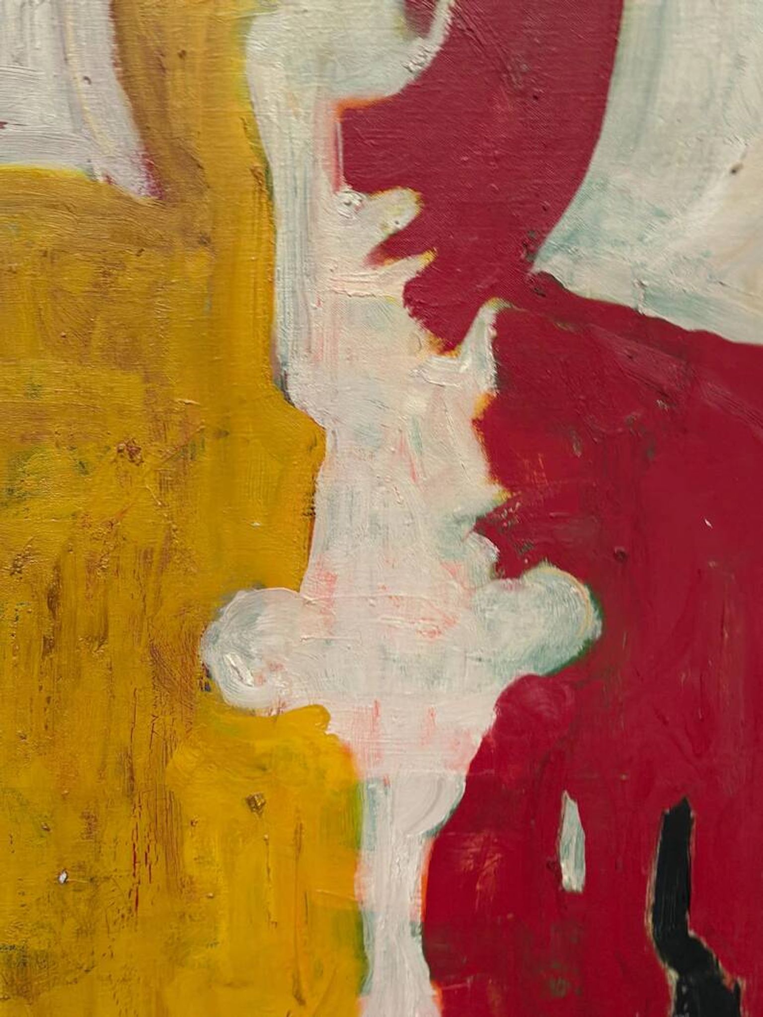 Large original Danish oil painting - "The Couple" by Max Bilde (1919-2011) - Signed 1968 - Framed - 94 × 75 cm (37" × 29.5")