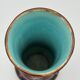 Vase Art Déco Thulin – Céramique Turquoise & Ambre – Relief n°239/721