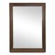 Miroir rectangulaire en bois à filet doré torsadé