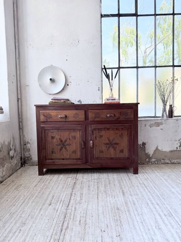 Meuble de rangement confiturier art populaire savoyard 1950