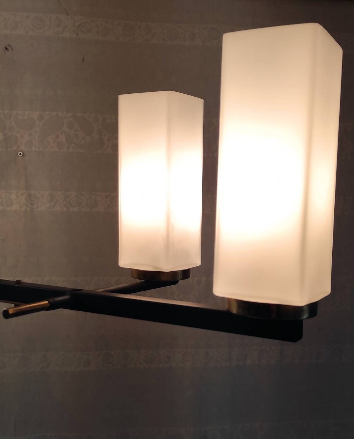 4-light chandelier designed by Gaston Fossati for Atelier d'Arte d'Uzès - 1950s