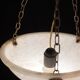 Liberty white alabaster chandelier, 1940s