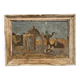 Oil on panel early 20th century oriental landscape Bedouins