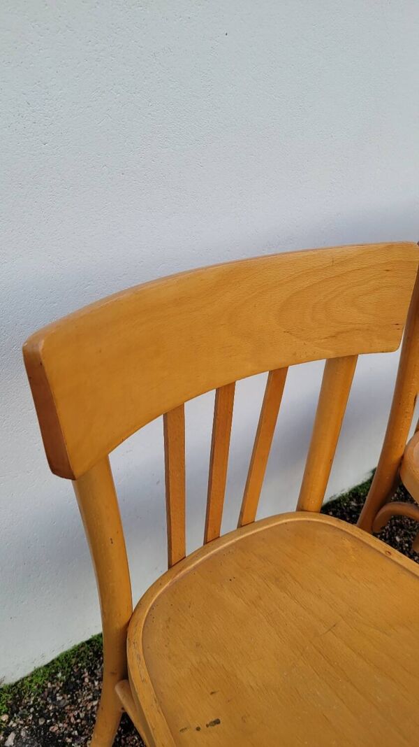 Série de 4 chaises de bistrot restaurant vintage -1950s