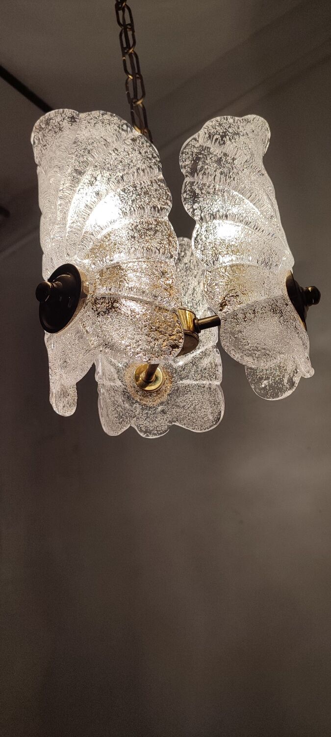 Murano glass ceiling lamp. Italy, 1970s.