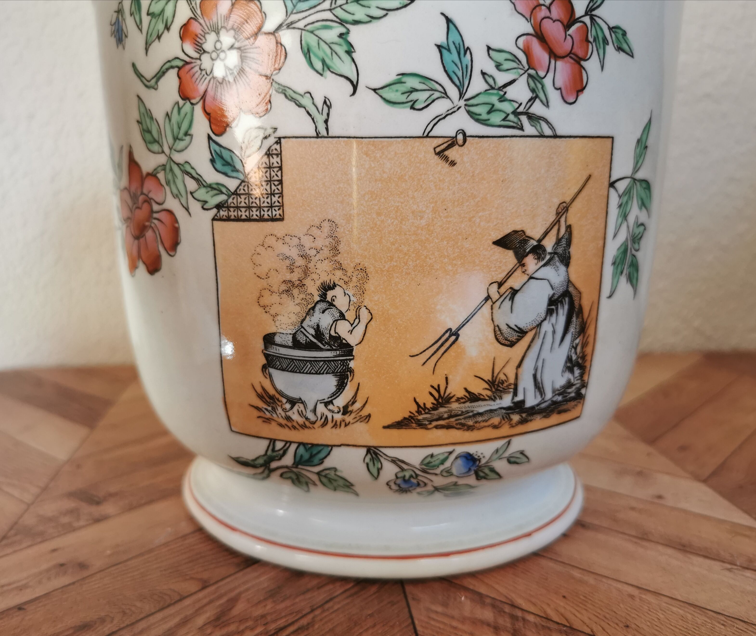 Cache pot earthenware Luneville Japan