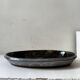 Large glazed stoneware dish from Loir, enamelled & signed, Chantal & Thierry Robert 1970.