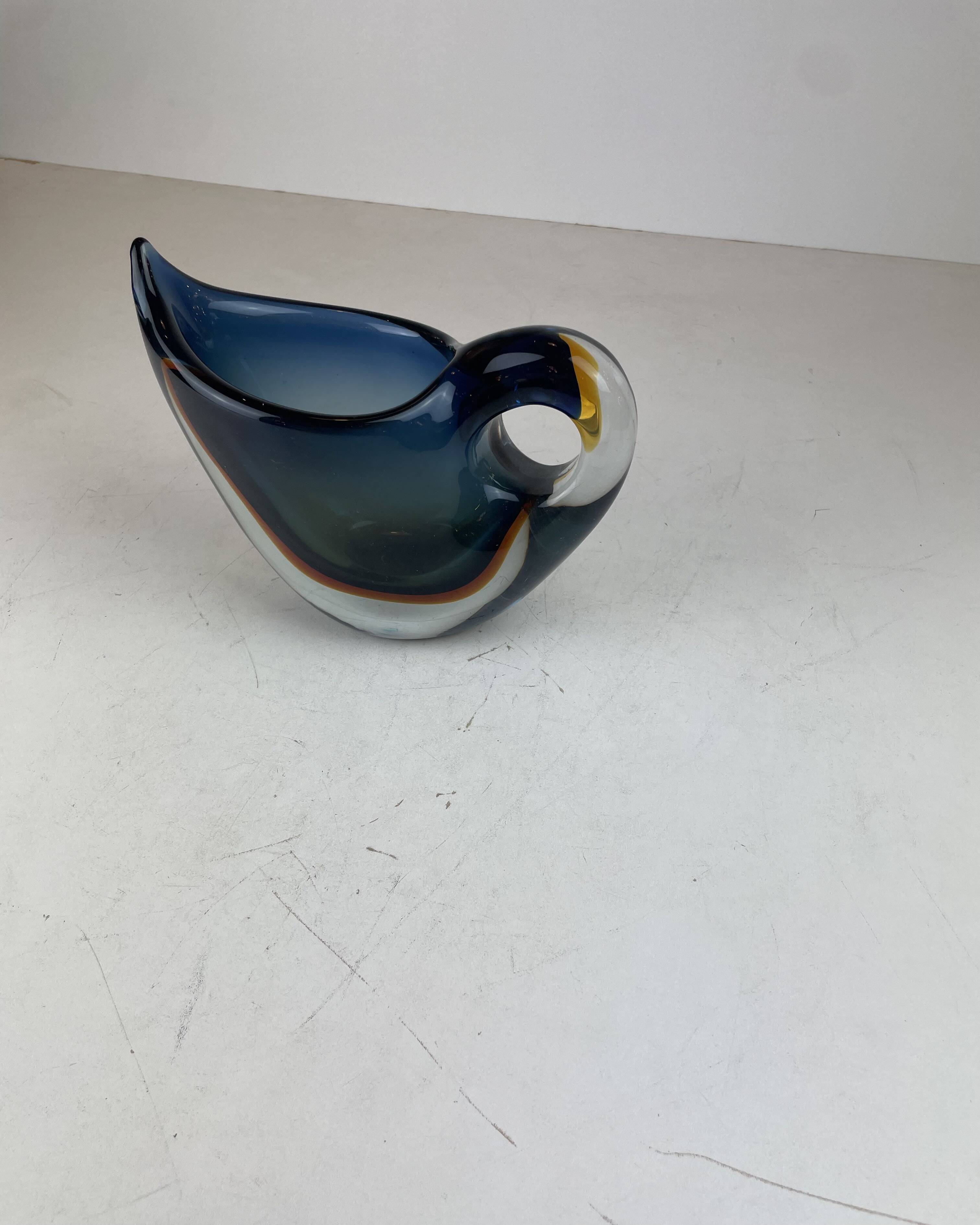 Sommerso Murano Glass Vase, att. to Flavio Poli for Seguso Vetri d’Arte, It