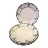 5 assiettes à dessert ancienne de chez Moulins des loups en bon état
