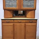 Ancien buffet deux corps formica des années 50/60