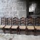 Lot de 6 chaises brutalistes paillées