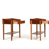 Teak and Oak Nightstands by Børge Mogensen 1950s.