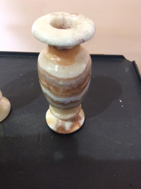 2 soliflore vases in onyx