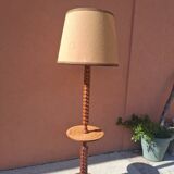Vintage floor lamp from the 60s-70s with integrated shelf.