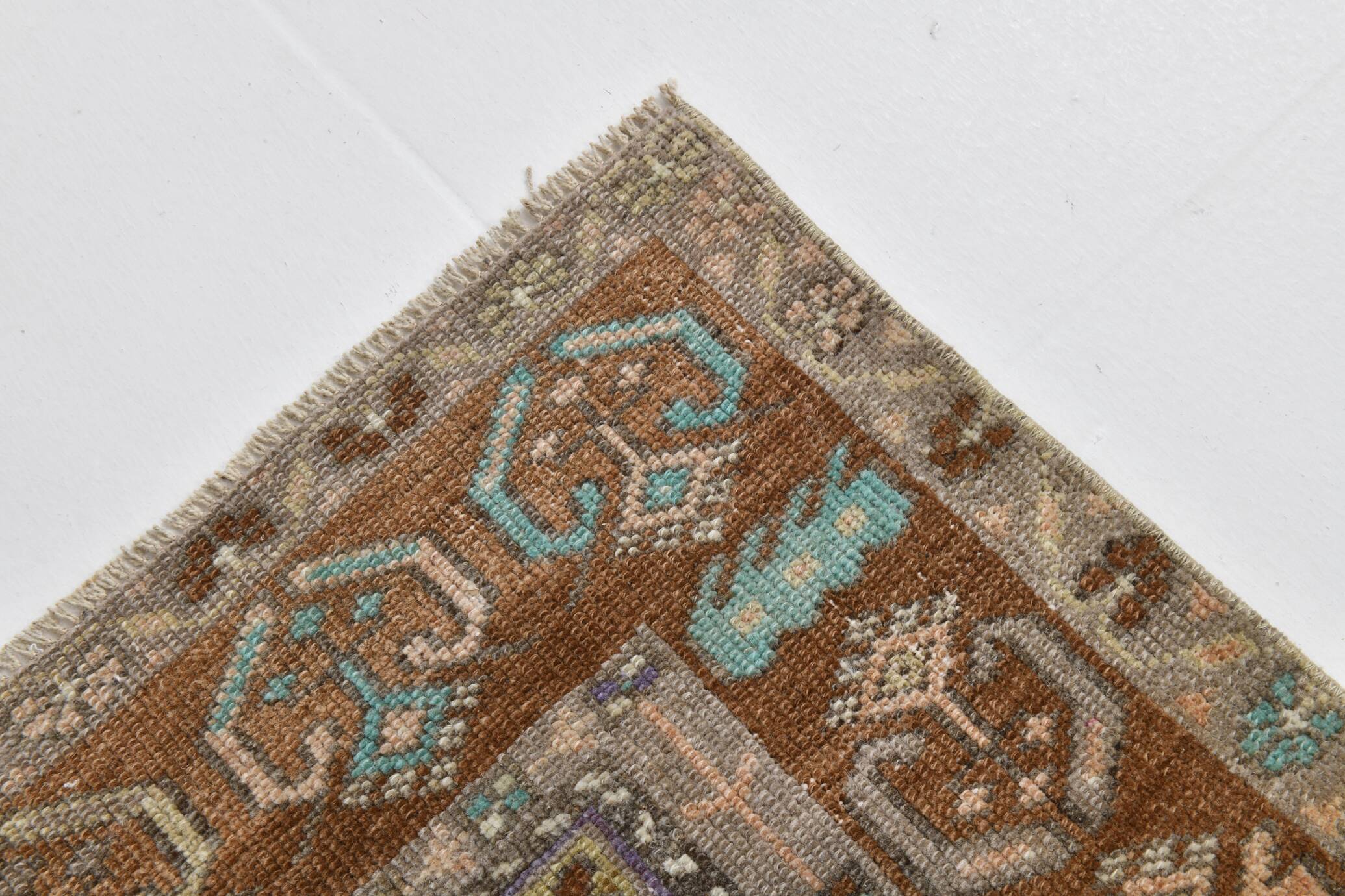 Purple & Brown Oriental Vintage Rug, 107x172Cm