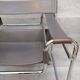 Marcel Breuer Wassily  grey leather B3 Chairs 1980s Italy