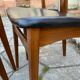 4 Scandinavian black leatherette chairs