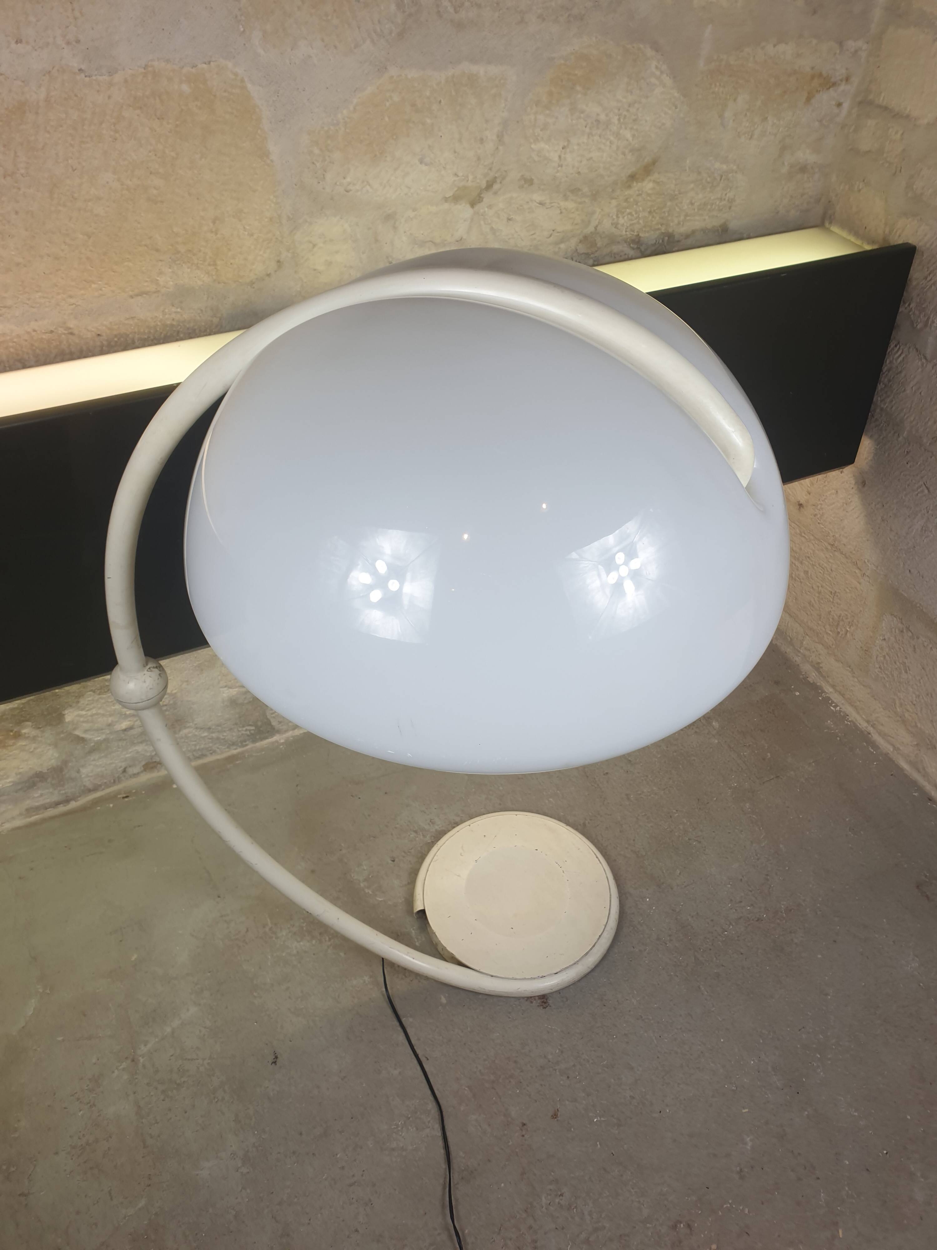 serpentine floor lamp by Elio Martinelli for Martinelli Luce