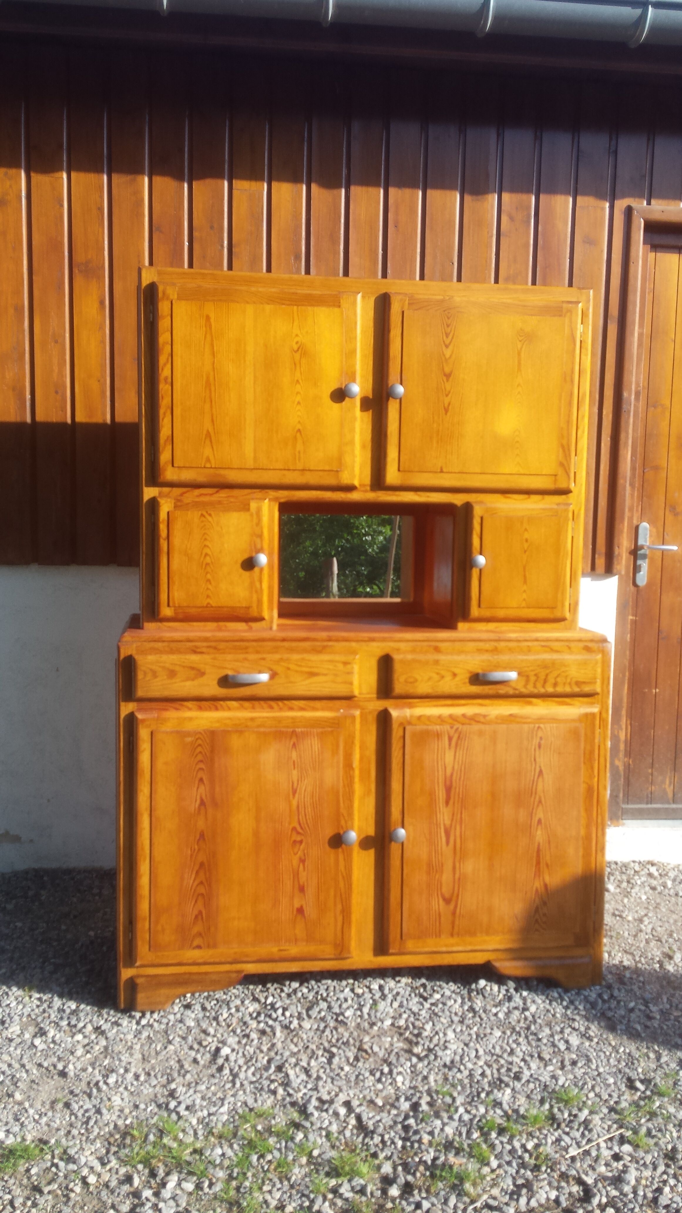 Mado sideboard in solid wood, wooden top