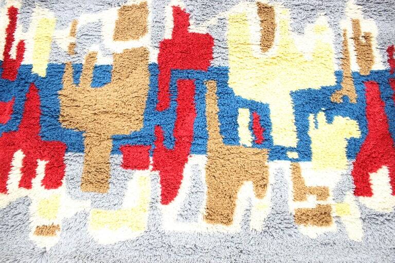 Midcentury design wool carpet in Ege Rya style, Denmark, 1970