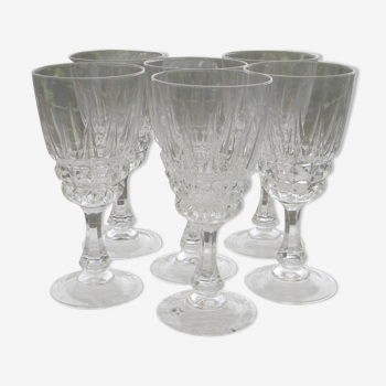 Set of 6 crystal water glasses from Arques