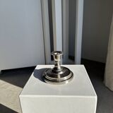 Small shiny silver-plated candlestick H11 D13