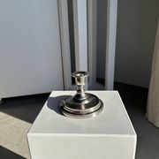 Small shiny silver-plated candlestick H11 D13