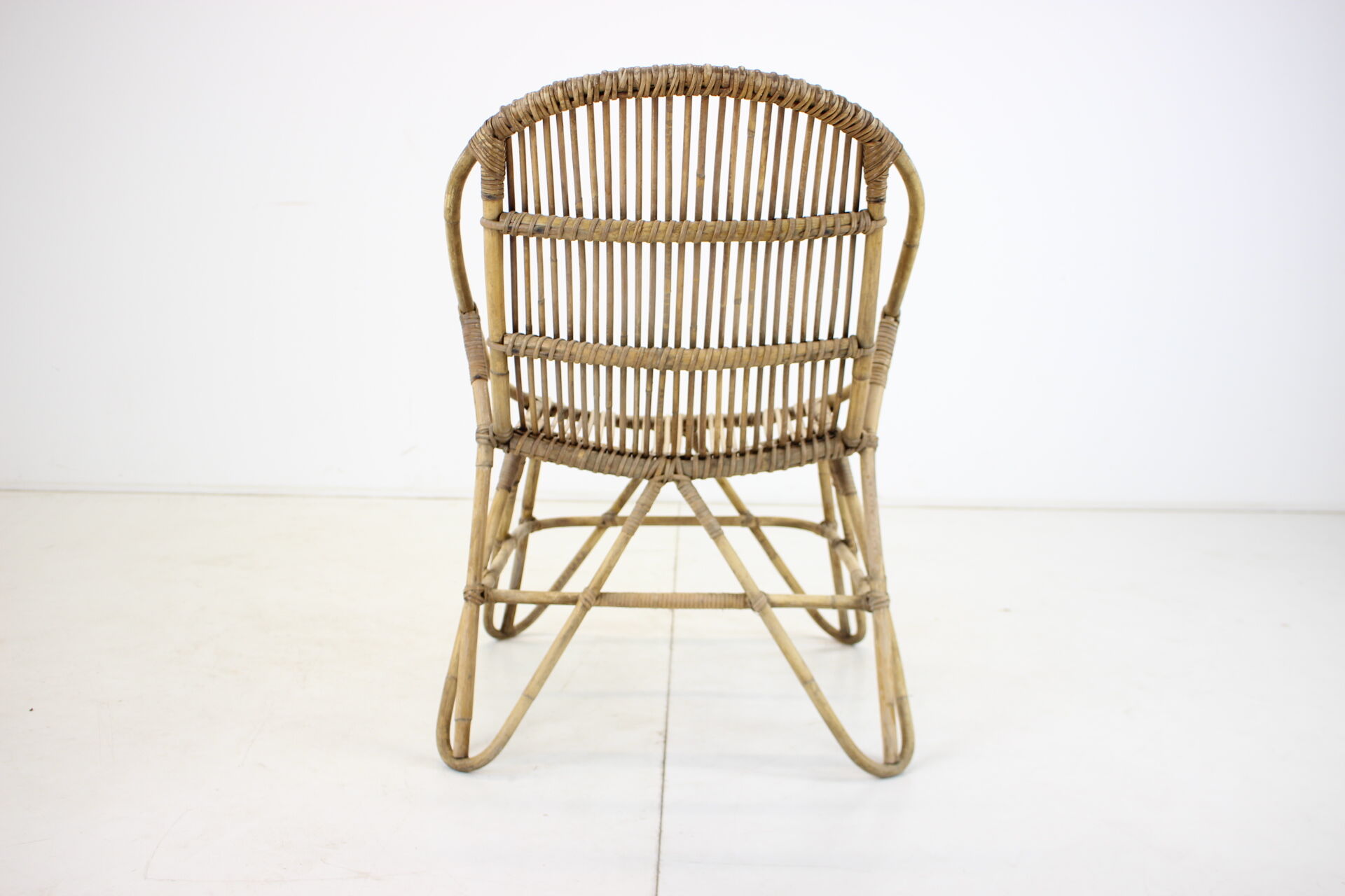 1960s Alan Fuchs Rattan Lounge Chair by Uluv, Czechoslovakia