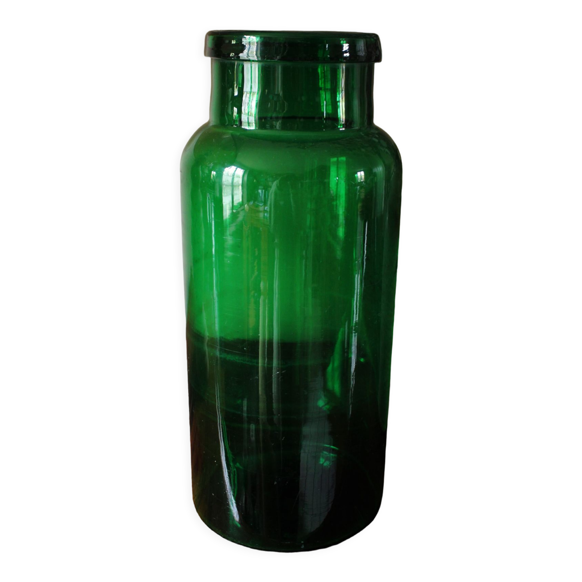 Green glass bottle