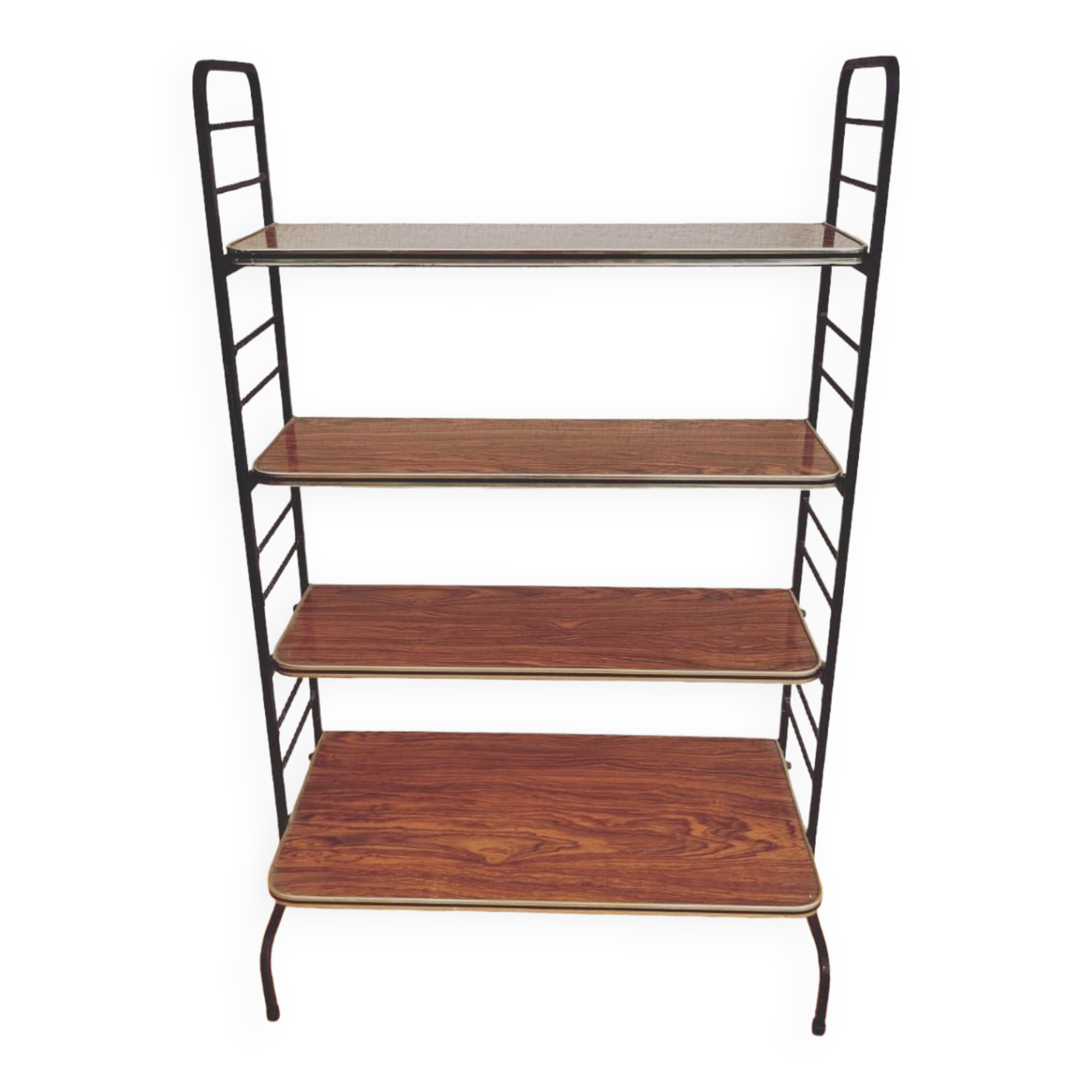 Shelf on legs in formica and metal