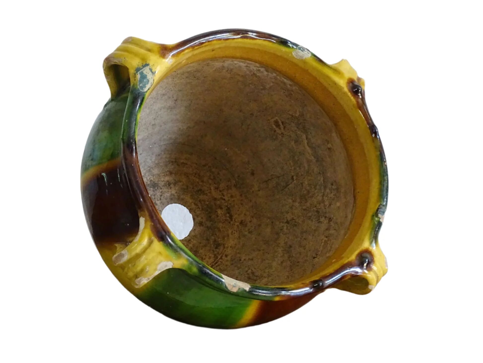 Jardinière ancienne en céramique française de Castelnaudary