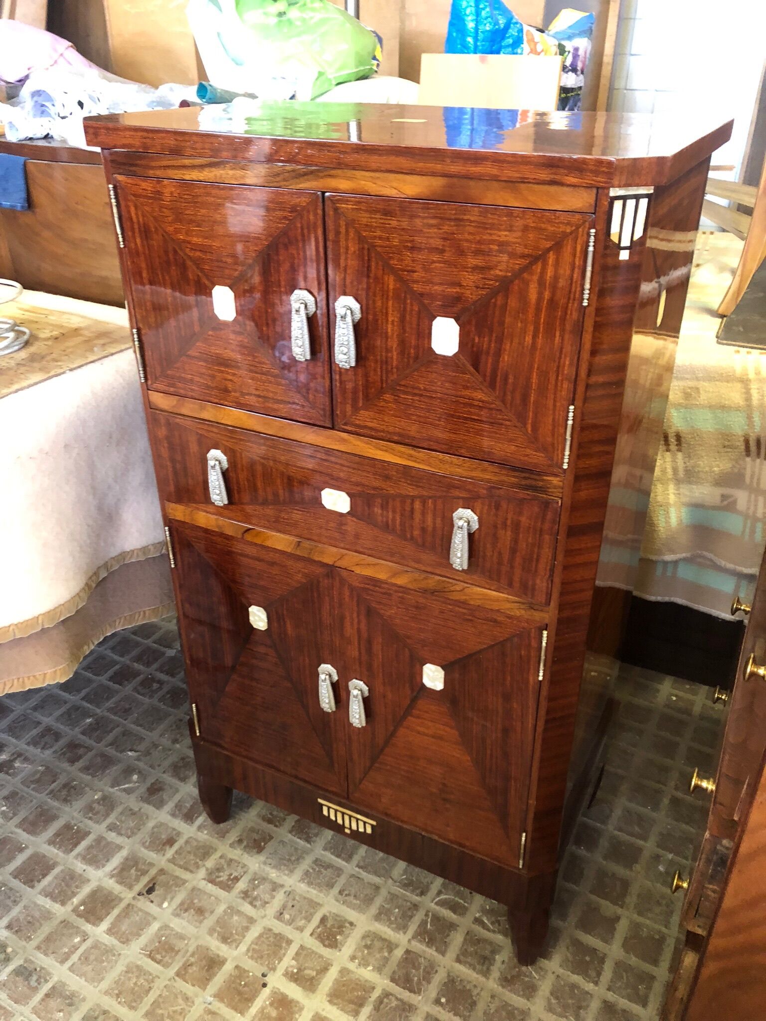 Art deco bar cabinet