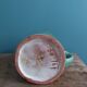 Handmade ceramic mug vase signed in enamelled terracotta