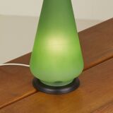 Lampe "cone" en verre dépoli vert, France c. 1990