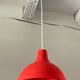 Red geometric pendant light