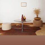 Vintage coffee table 60s / 70s smoked glass