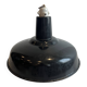 Industrial suspension in black enamelled sheet metal - workshop lampshade